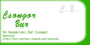 csongor bur business card